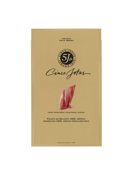 Sliced Cinco Jotas Acorn-fed 100% Iberico Shoulder Ham, 70g