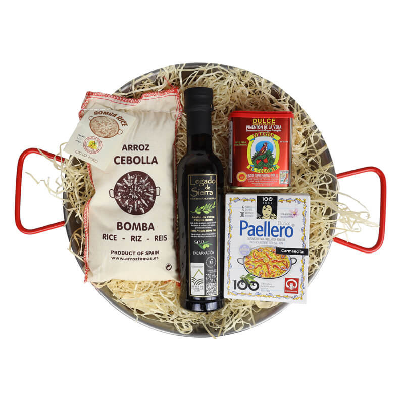 La Paella Mixta Spanish Cooking Gift Set – Bomba Rice, Paellero Mix & Paella Pan