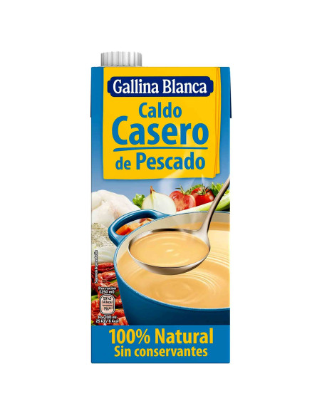 100% Natural Gallina Blanca Fish Pescado Broth, 1L