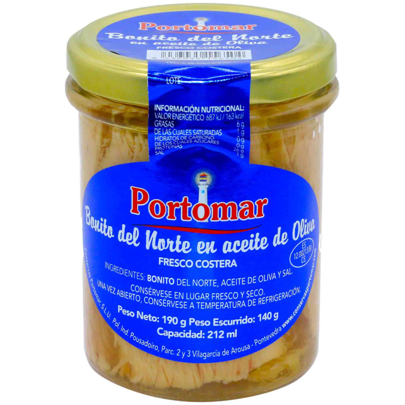 Bonito del Norte, White Tuna Loin Fillets in Olive Oil, 190g jar