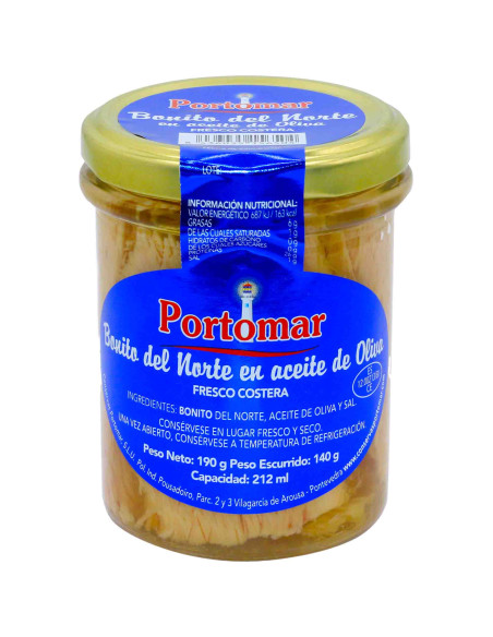 Bonito del Norte, White Tuna Loin Fillets in Olive Oil, 190g jar