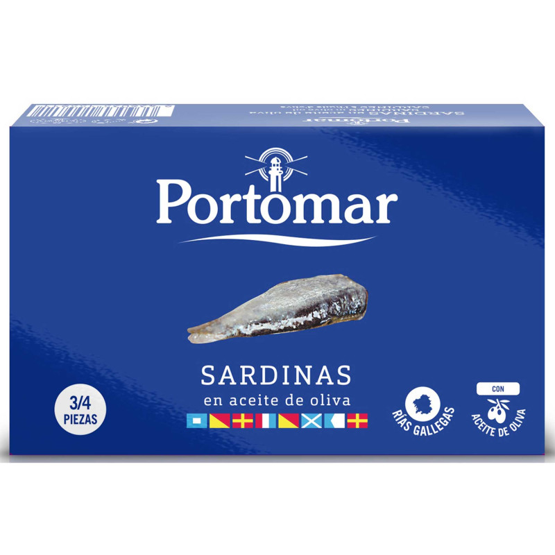 Sardines in Olive Oil, 115g 3/4 size